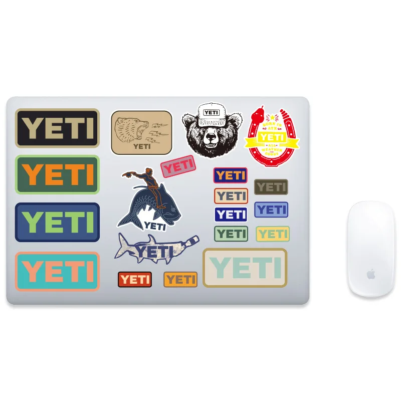 Фото Наклейки YETI для блокнота, 20 шт., канцелярские принадлежности, винтажные наклейки, материал для скрапбукинга, эстетические принадлежности для рукоделия №2