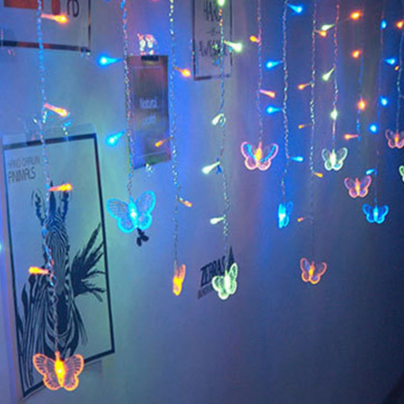 

Multicolor Butterfly LED String Strip Holiday Christmas Lights Garlands 3.5m 100 SMD EU/US/UK/AU PARTY Wedding Lamp 110V/220V