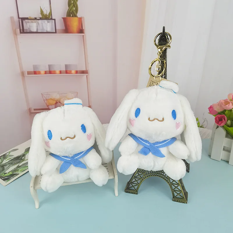 

Kawaii Sanrio Pendant Cinnamoroll Cartoon Cute Sweet Simple Bag Accessories Anime Plush Doll Keychain Girl Birthday Gift