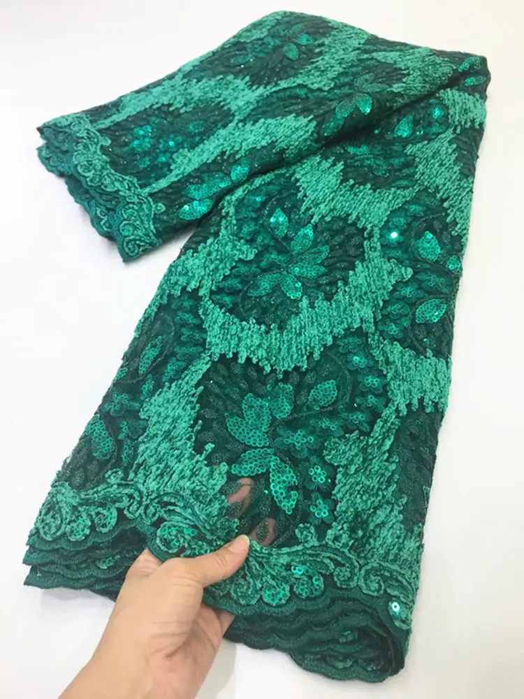 

Темно-зеленое бархатное Тюлевое кружево с блестками и вышивкой NJLN52, новейший рисунок 2022 годов, для вечерние него/свадебного платья