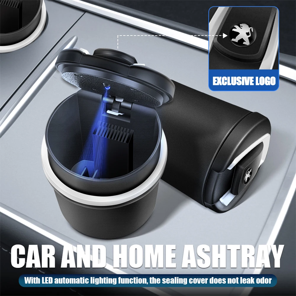 1 шт. светодиодная автомобильная пепельница чашка для хранения значков