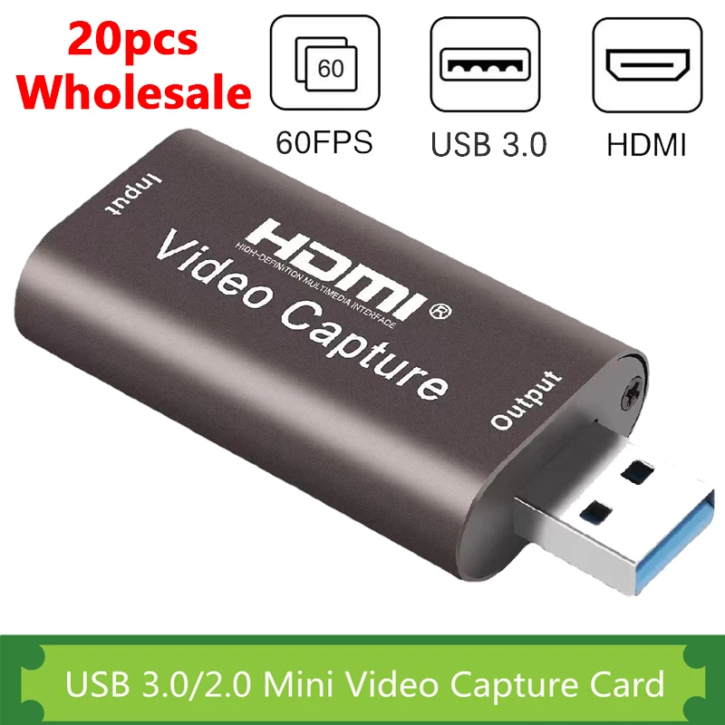 

USB2.0/3.0 Audio Video Capture Card 4K 1080P HDMI to USB3.0 Record to Acquisition Adapter Card Converter For PS4 XBOX DVD Camera