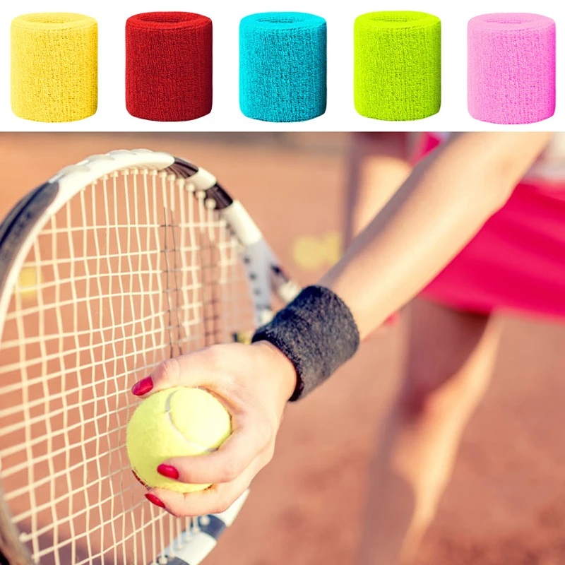 

NEW Sweatbands Set Colorful Headband Wristband Elastic Athletic Sweat Absorbing Sweatband for Men and Women