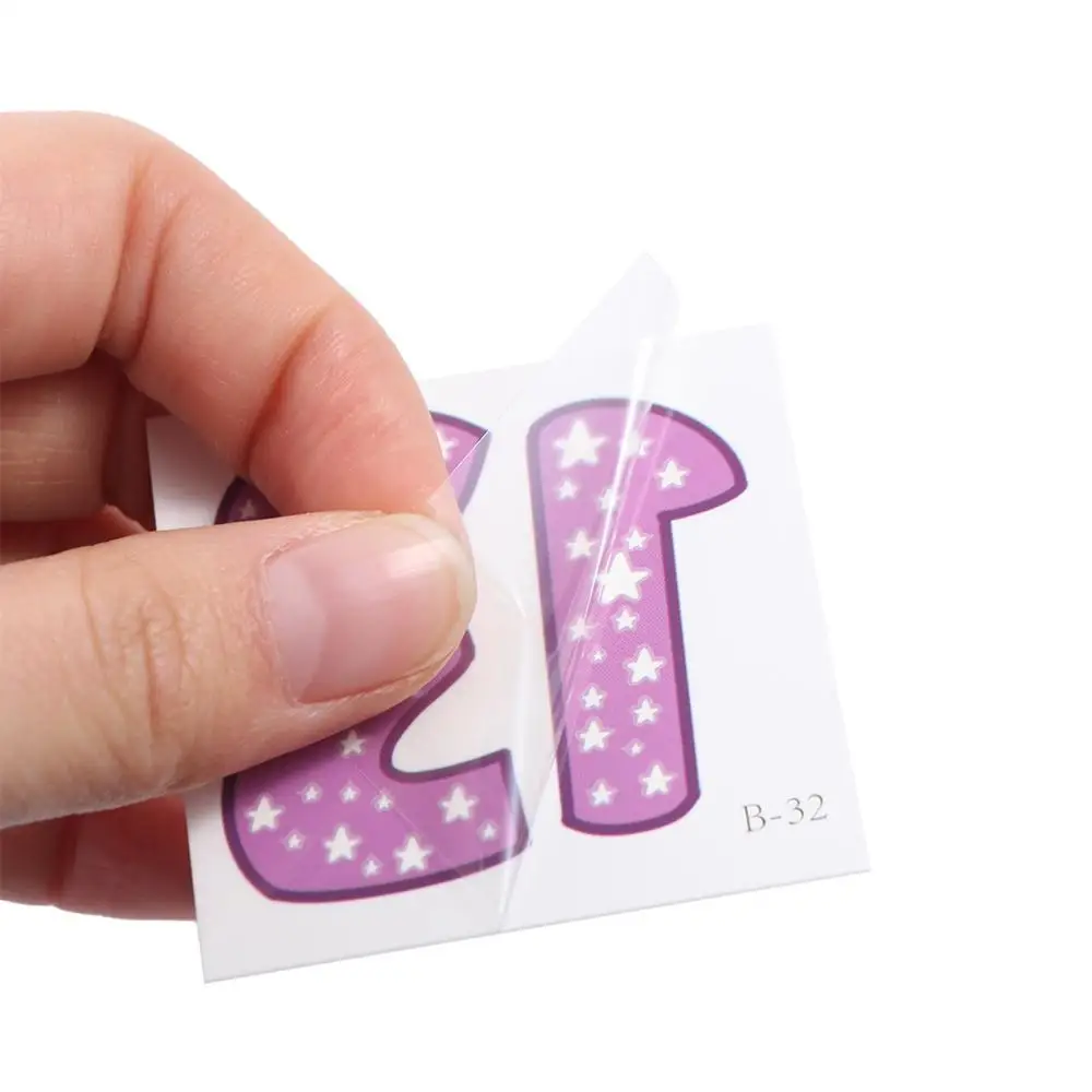 Временные тату-наклейки с цветными цифрами водостойкие стойкие наклейки веером