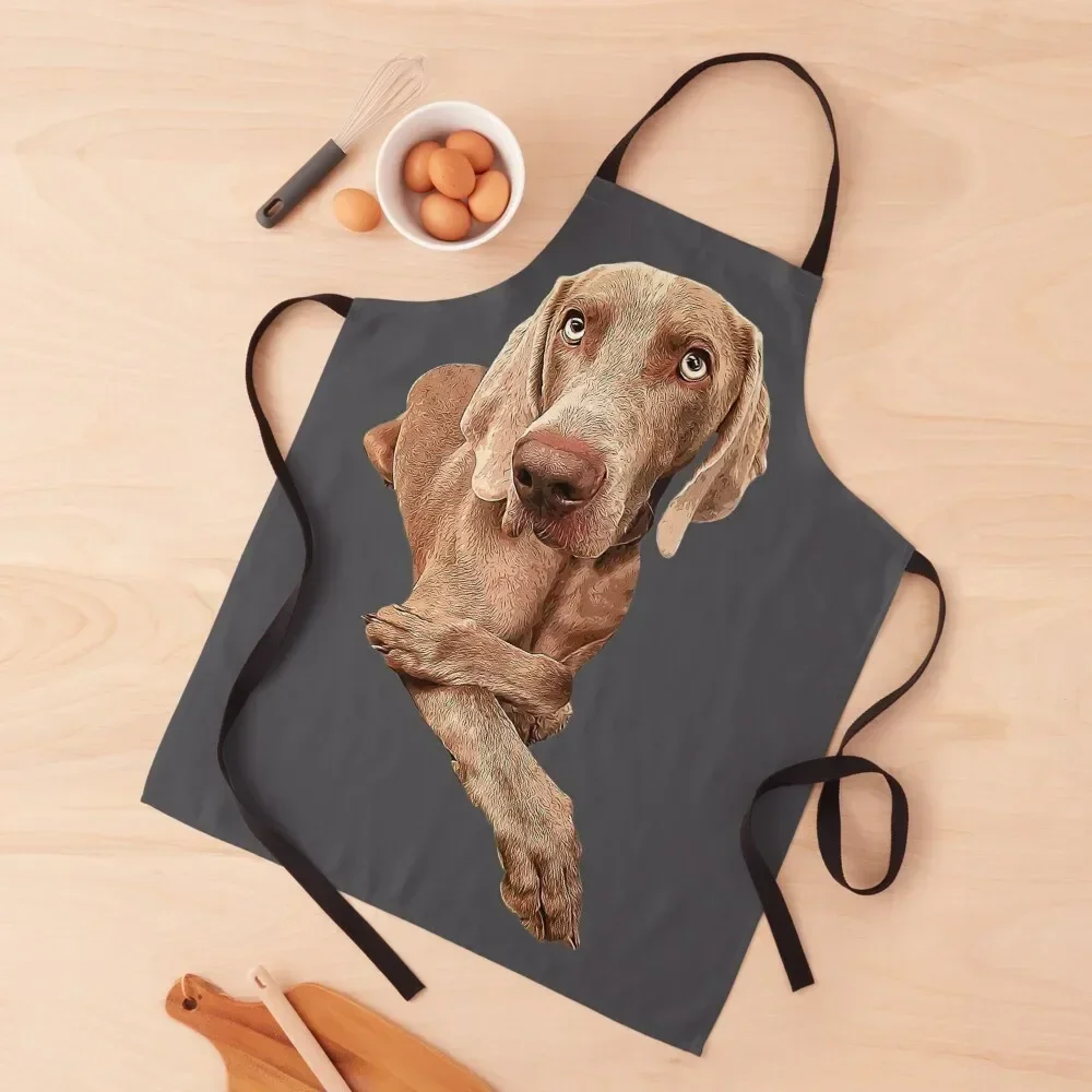 Фартук Weimaraner для приготовления пищи женщин Вещи кухни