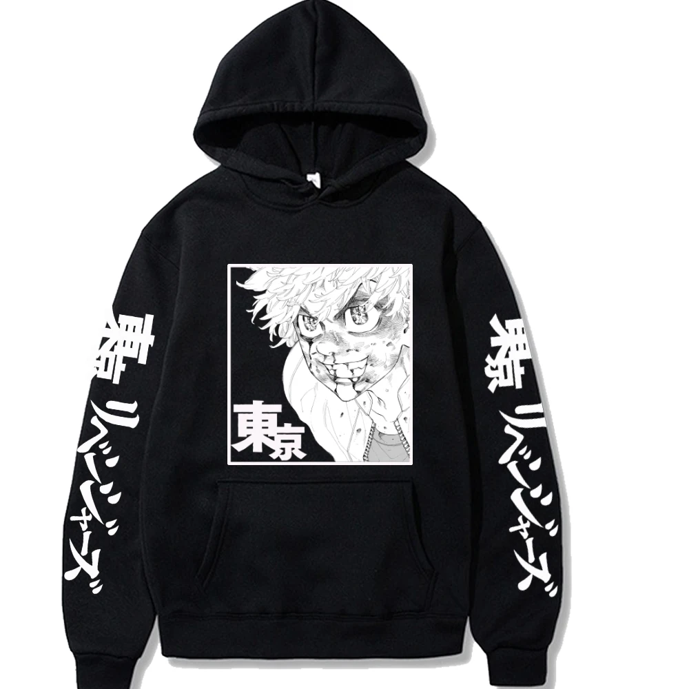 

New Anime Swestshirts Tokyo Revengers Hot Anime Hoodie Long Sleeve Loose Print Winter Hip Hop Male and Female