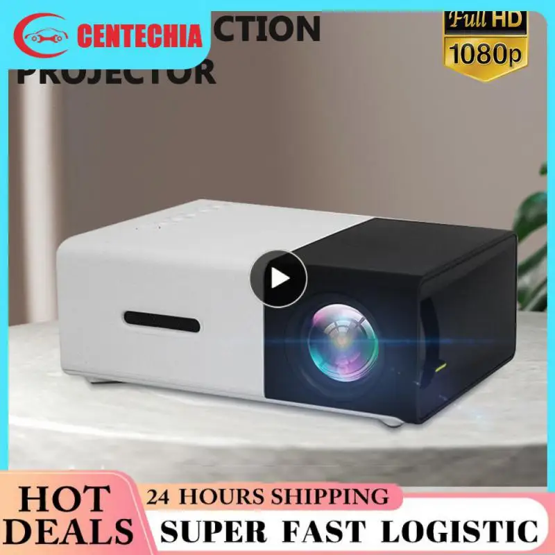 

Full Hd Mini Projector Compact Cute Set Top Box Multicompatible Lightweight Home Theater Yg300 Video Projetor Energy Saving