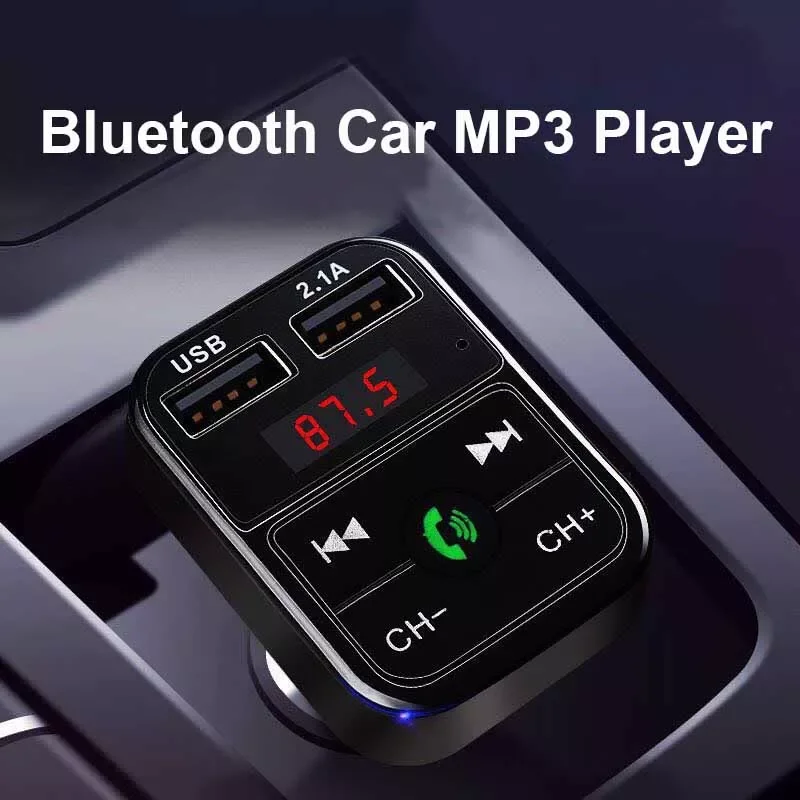 

Transmitter Wireless Bluetooth Car Kit Handsfree Car MP3 Audio Music Player Dual USB Radio Modulator 2.1A USB Charger