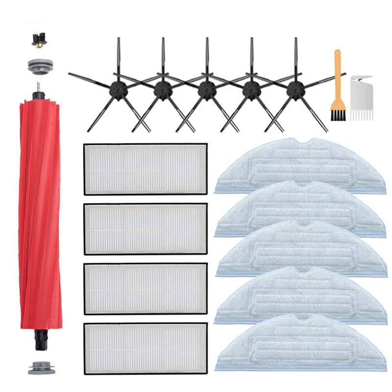 

Запчасти для пылесоса Xiaomi Roborock S7, S70, S75, S7Max, S7MaxV, T7s, Roborock, аксессуары, Hepa фильтр, боковая щетка, насадка на швабру