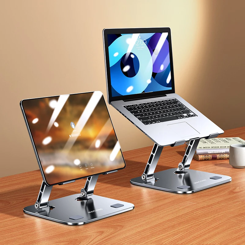 

Erzaa 515 Laptop Stand Aluminum Adjustable Notebook Stand Compatible with 10 -15.6-Inch Foldable Portable Ergonomic Laptop Holde