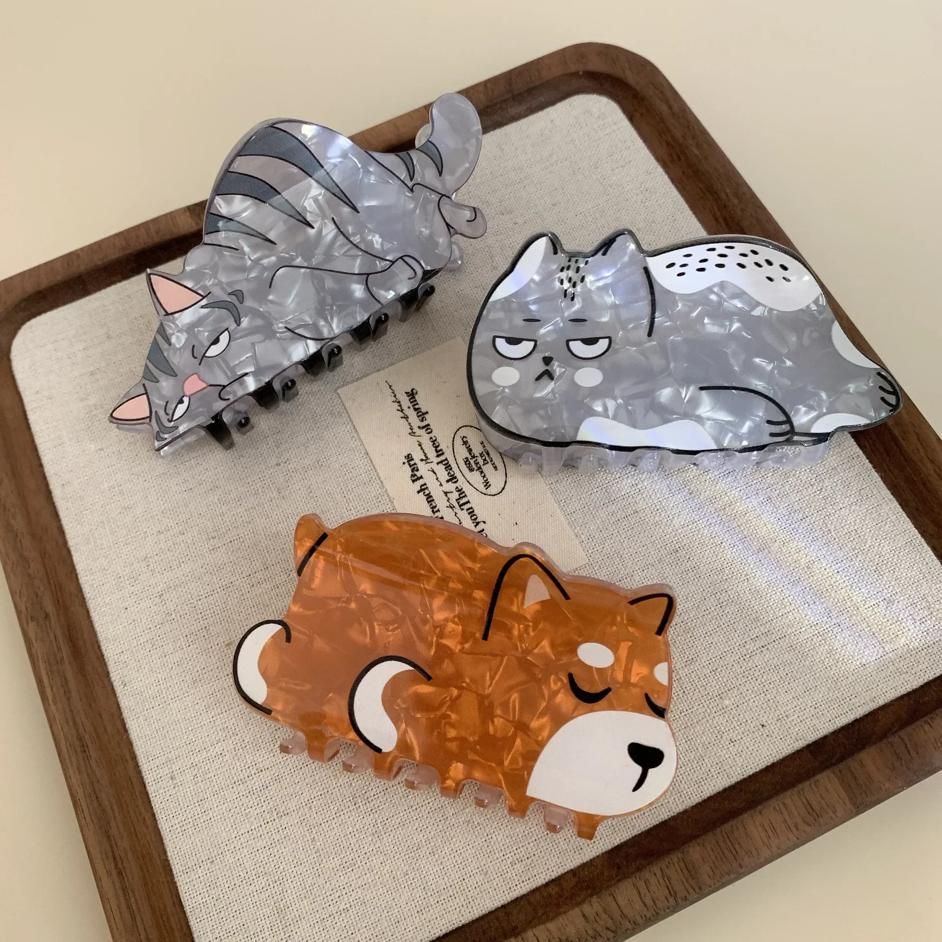 DS новые Мультяшные животные кошка щенок заколка для волос персонализированные