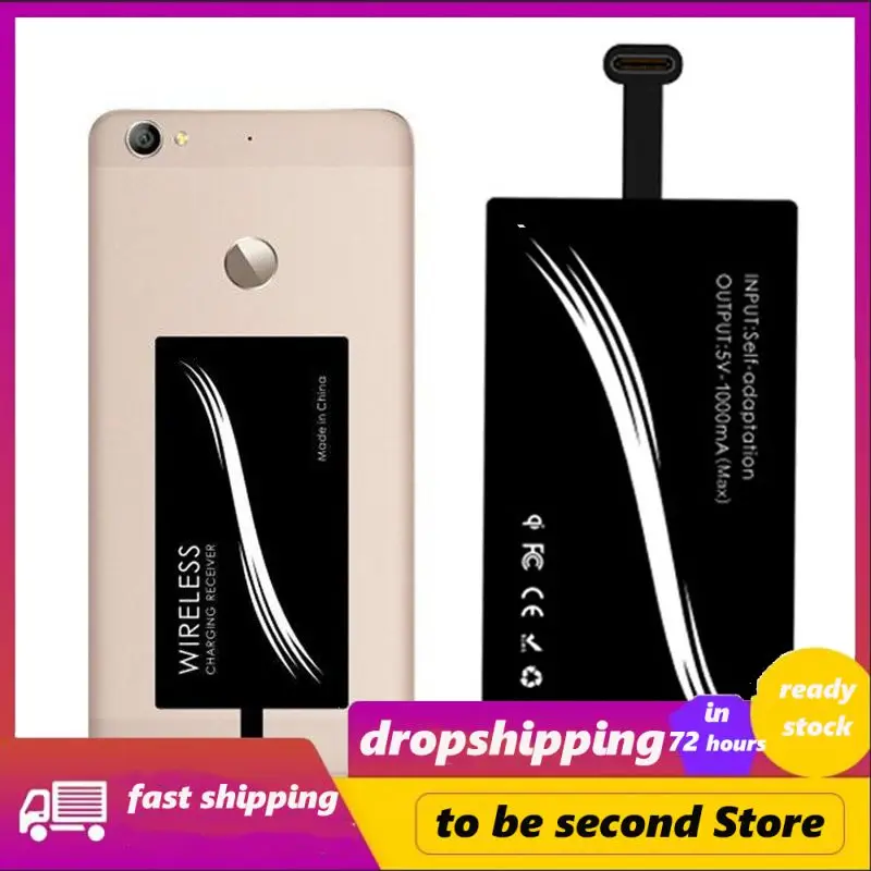 

New Micro USB Type C Universal Fast Wireless Charger Adapter For Samsung Huawei IPhone Android Qi Wireless Charging Receiver