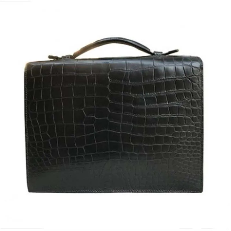 KEXIMA yongliang men crocodile  leather bag new crocodile female handbag fashionable male handbag briefcase for men and women