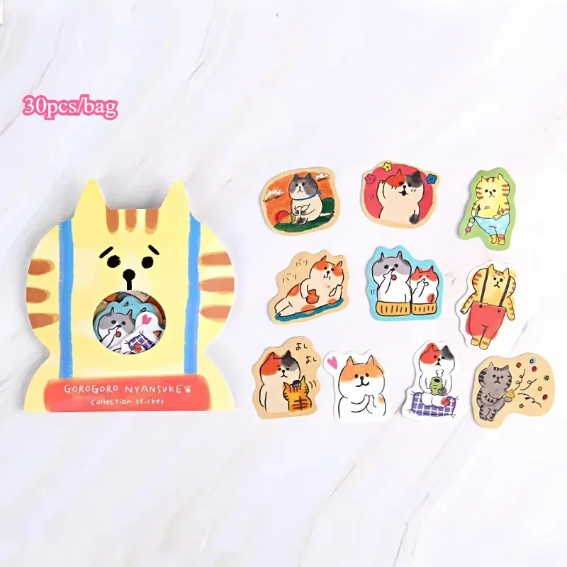 

Набор наклеек с котом