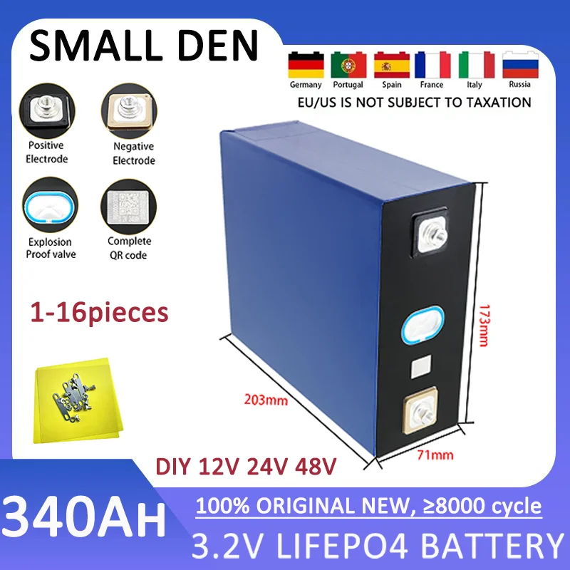 12 В-48 В Новый уровень A 3 2 340 Ач 3C литий-железо-фосфатный аккумулятор 24 48