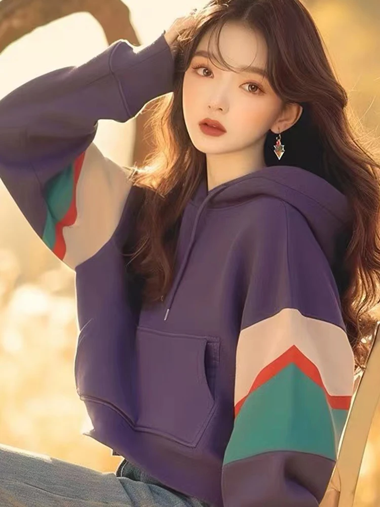 This Year's Popular Beautiful Hoodie Women 2024 New Autumn and Winter Versatile Lazy Loose Slimming American vintage Top