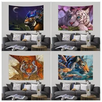 tiger diy wall tapestry hanging tarot hippie wall rugs dorm ins home decor