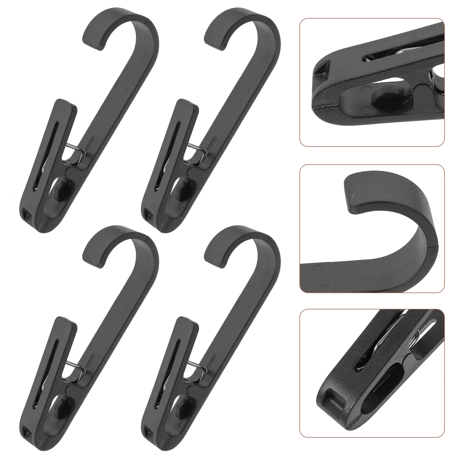 

4 Pcs Window Shade Clips Travel Clothes Clamp Outdoor Blanket Pants Hanger Abs Plastic Hangers For Closet Curtain