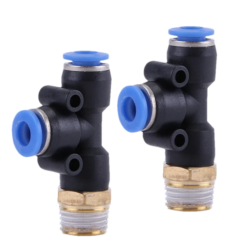 

30PCS PD6-01 Pneumatic Fitting 1/8" Thread 6mm One Touch Air Connector Push In T Quick Fittings