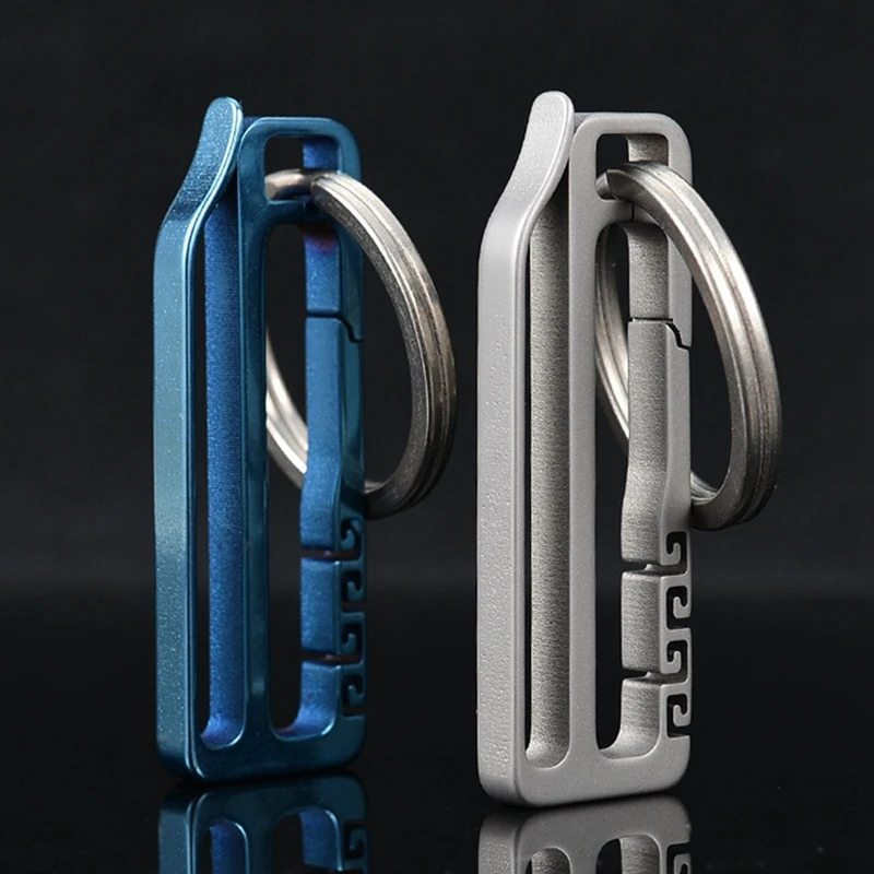 

Пряжка для ремня уличный инструмент Пряжка для ключей из титанового сплава мужское кольцо для подвешивания на талию