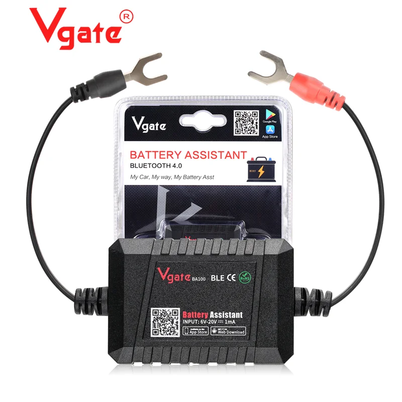 Vgate BA100 автомобильный тестер аккумулятора 12 в монитор Bluetooth 4 0 Автомобильный