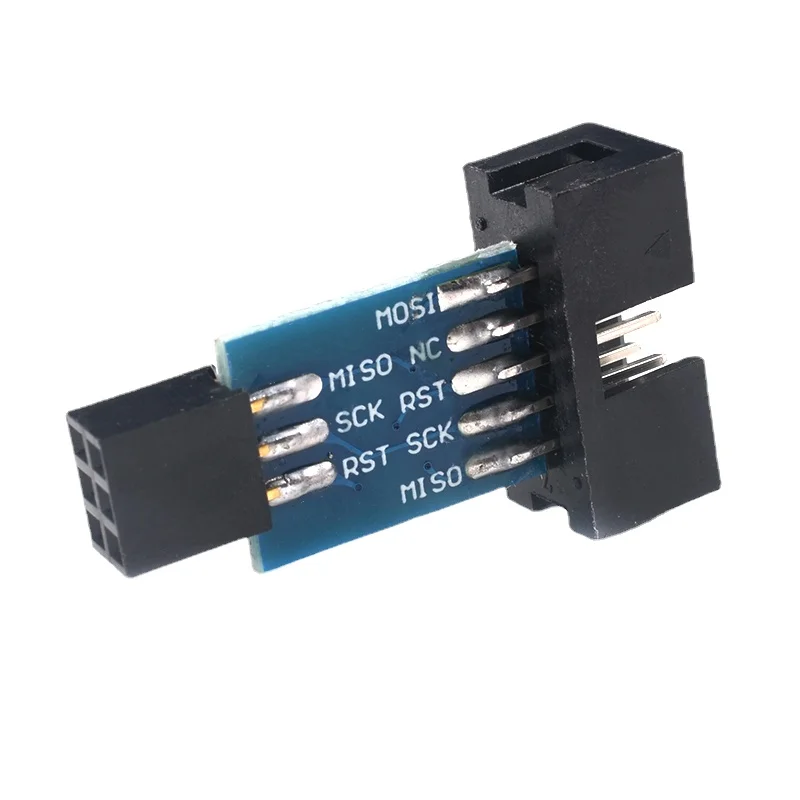 1pcs New USBASP USBISP AVR Programmer USB ISP ASP ATMEGA8 ATMEGA128 Support Win7 64K 10Pin To 6 Pin Adapter Board