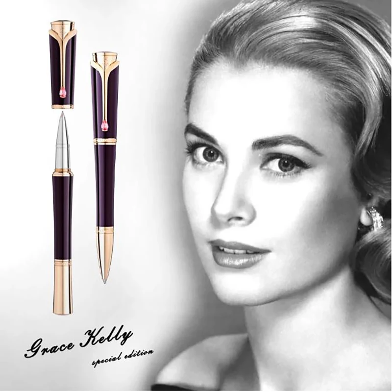 Роскошная шариковая ручка Grace Kelly темно-фиолетового цвета в подарок MB с