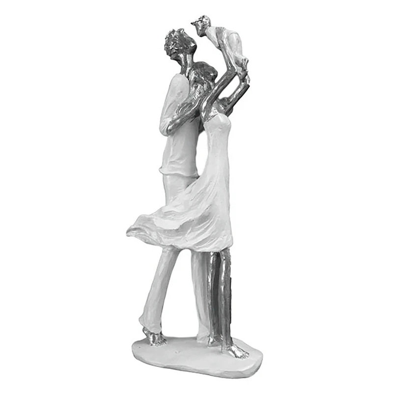 

1Pcs Resin Craft Family Parents Statue Child Birthday Living Room Desktop Home Accessories Wedding Souvenir