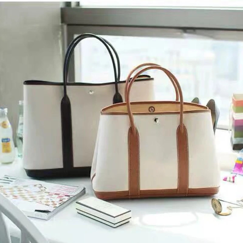 

Contrast Canvas Handbag with Buckle, Horizontal Square Diagonal Cross Shoulder Bag Casual and Simple Fashion Shopping Bag