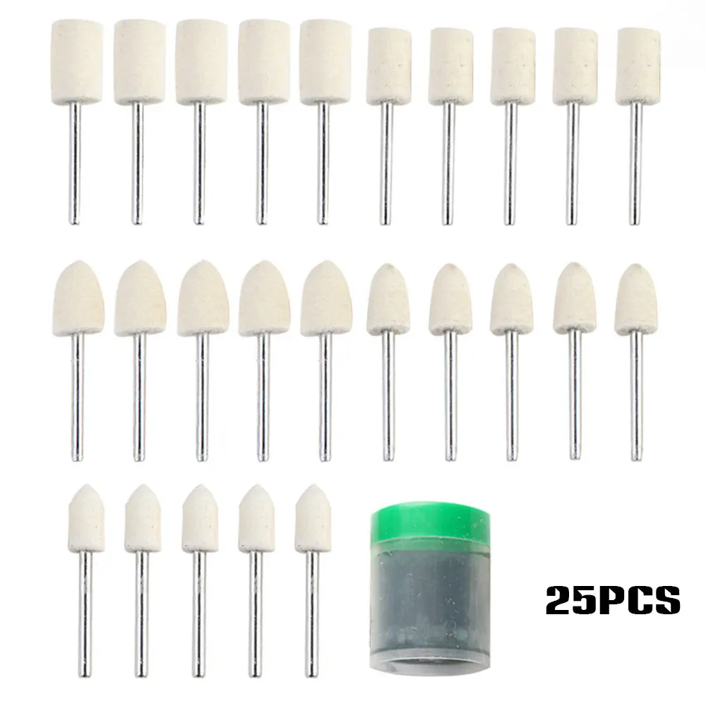 

25pcs Mini Wool Grinding Polishing Wheel for Watch / Jewelry with Mandrel