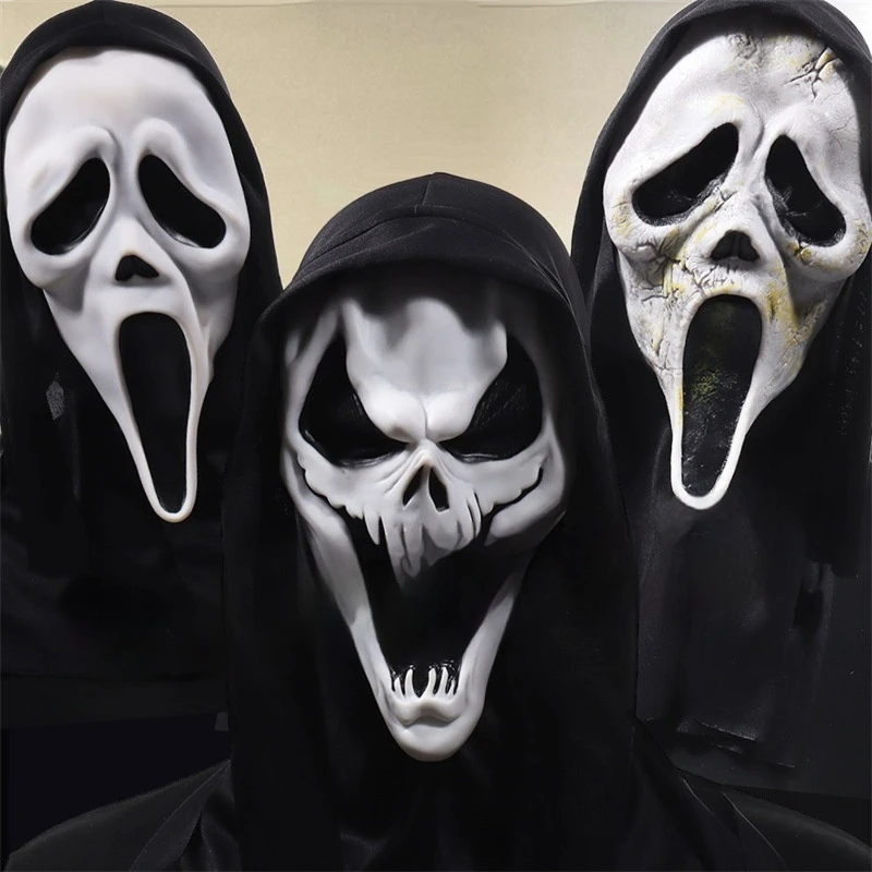Хэллоуин призрачное лицо скелет маска косплей искусственное аниме выставка