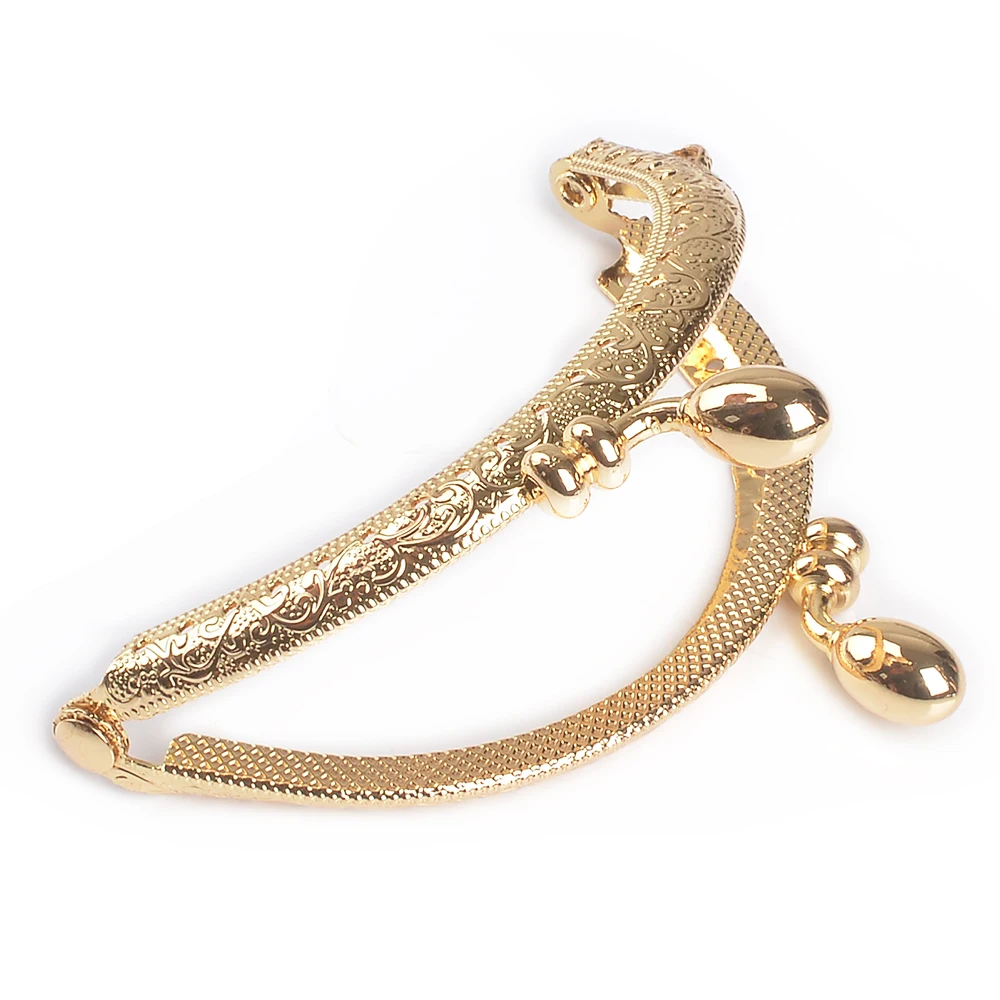 10pcs 8.5cm Retro Round Metal Purse Frame Handle for Clutch Bag Coin Kiss Clasp Lock Antique Bronze Hardware Bag Accessory