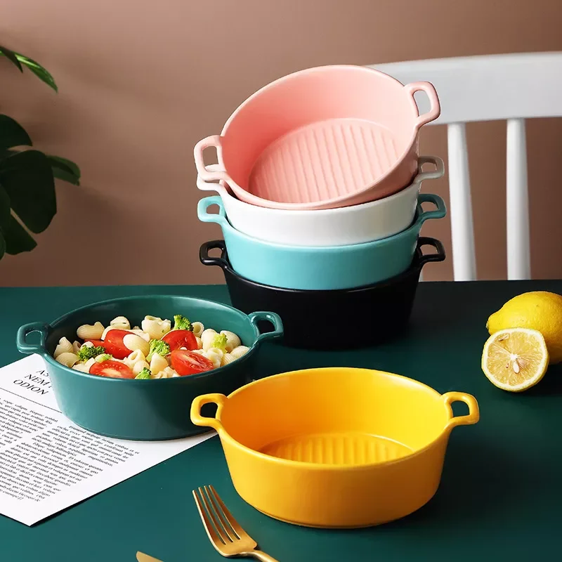 

Ramen Bowl European Porcelain Cute Mixing Rice Fruit Salad Dessert Snack Bowls Cereal Soup Bowl Set Kitchen Tableware