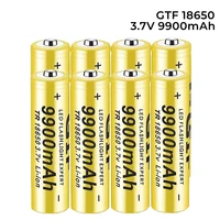 rechargeable battery3 7vli ion lithium rechargeable batteries9900mah large capacity battery button top battery for flashlights