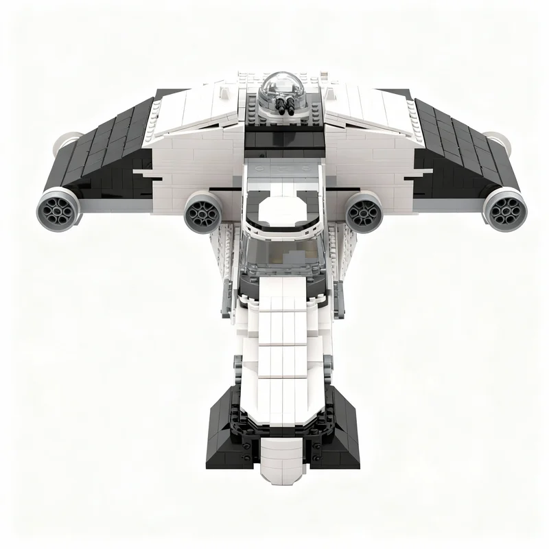 Фото 1563 детали MOC Star Battle Black Sun Vigilant Heavy Courier, модель из строительных блоков, рождественские подарки, игрушки, набор для сборки, образовательная идея. №1