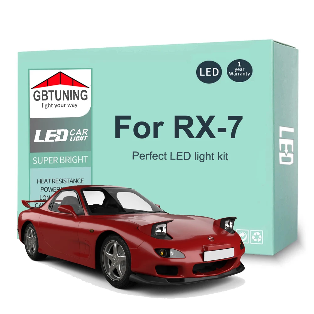 

LED Interior Light Bulb Kit For Mazda RX-7 RX7 FB FC FD 1979-1998 1999 2000 2001 2002 Car Reading Dome Trunk Indoor Lamp Canbus