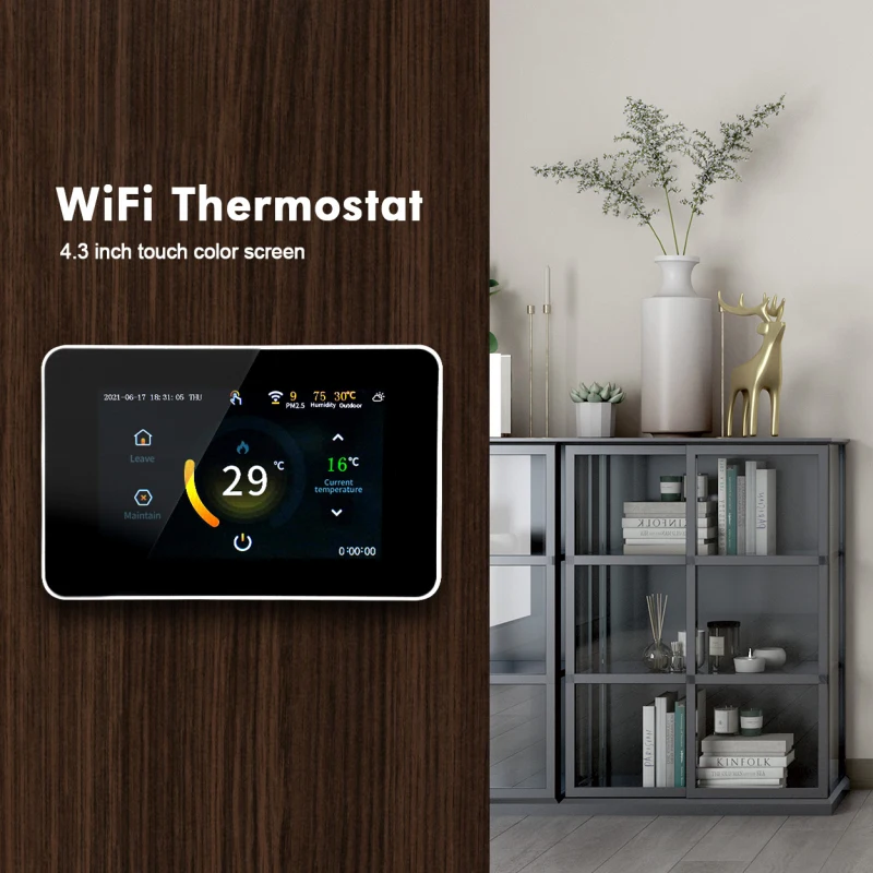 

Tuya WiFi Smart Thermostat, Electric Floor Heating Water/Gas Boiler Temperature Remote Controller for Google Home, Alexa