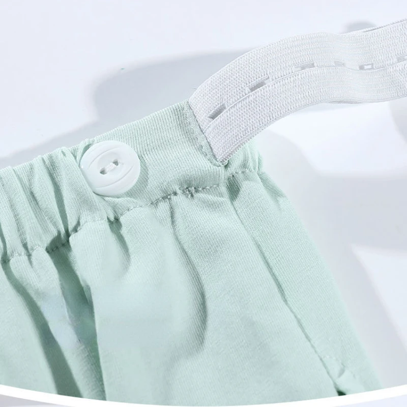 Pajamas for Women's Spring and Summer Pure Cotton Long-sleeved Trousers V-neck Sweet and Fresh Style Home Service Suit Sleepwear