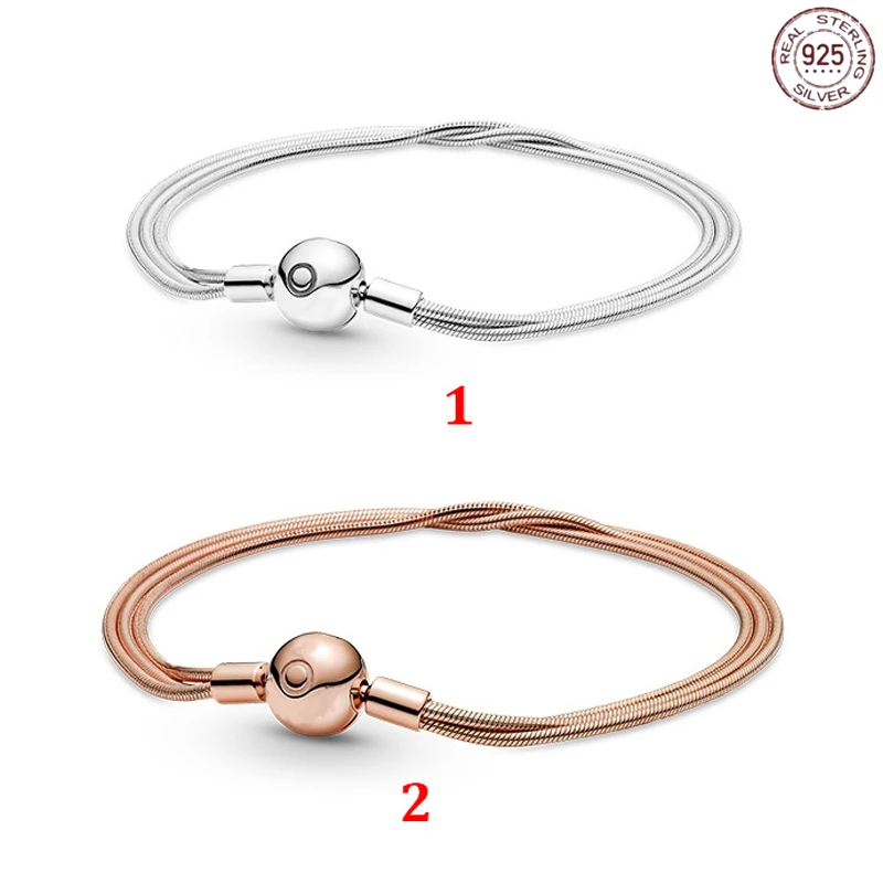 

Женский браслет «Змея» из серебра 925 пробы, с Шармами