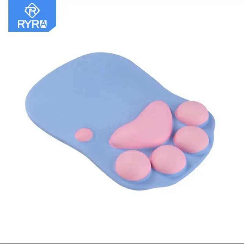 

RYRA Cute 3D Cat Paw Mouse Pad Soft Silicone Nonslip Mouse Mat For Office Home Computer Mac Laptop Gaming Desk Decor Mousepad