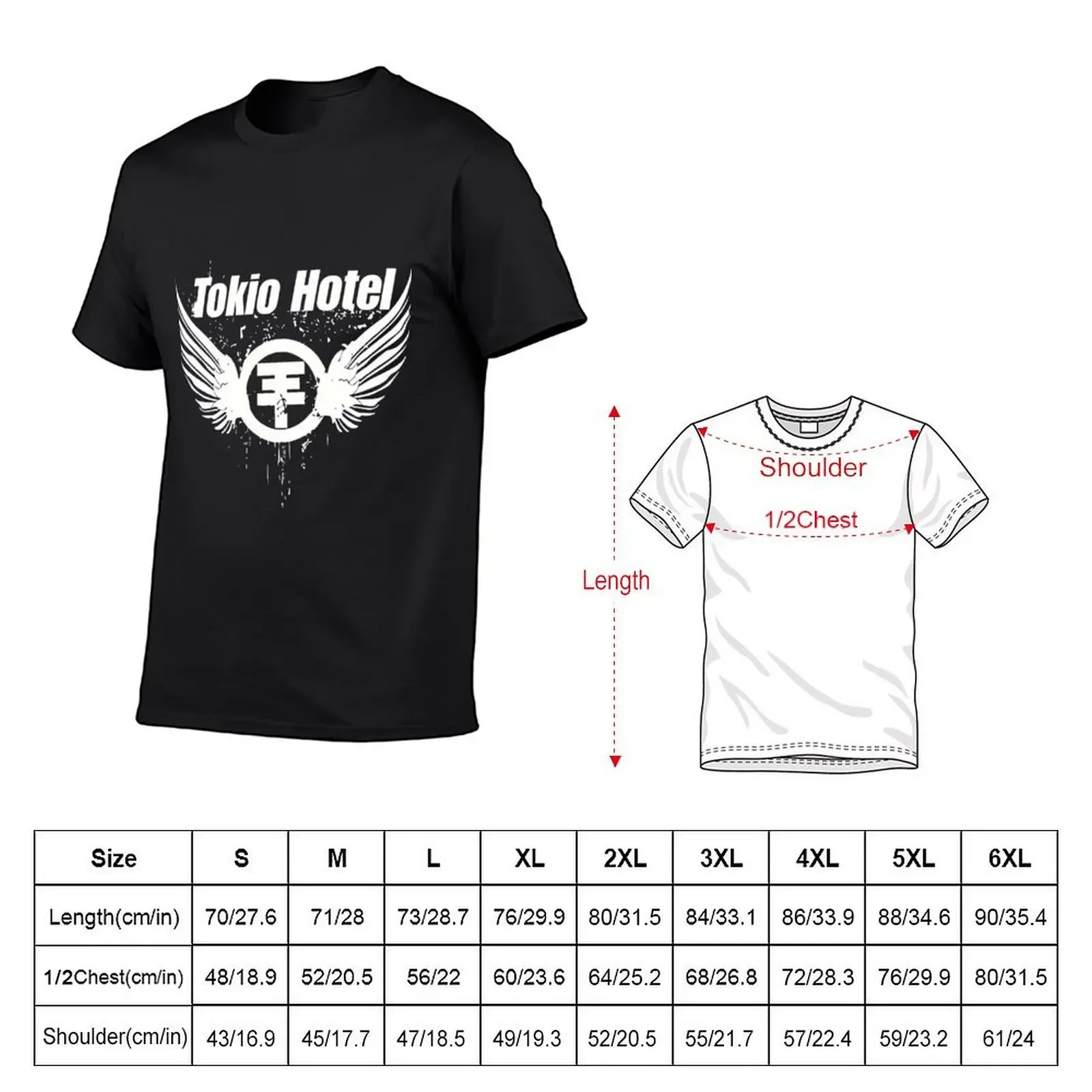 Tokio Hotel Merch Футболка с логотипом футболка рисунком футболки одежда в стиле аниме