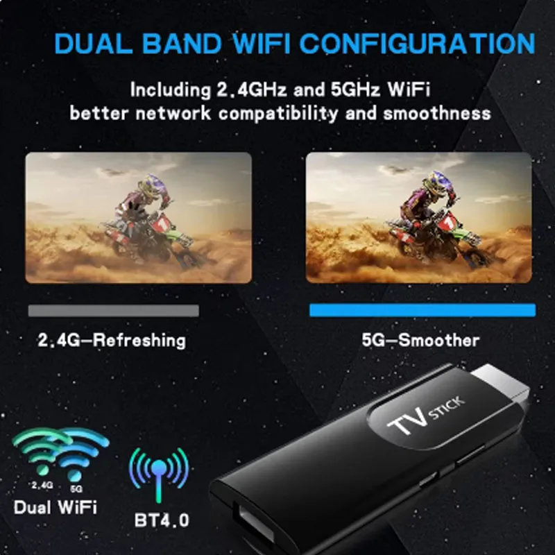 MX10 Mini TV Stick Android 13 ATV 4K HD 2G 16G Box H618 Quadcore 2.4G 5G Dual Wifi Smart Media Player ТВ-приемник для Youtube