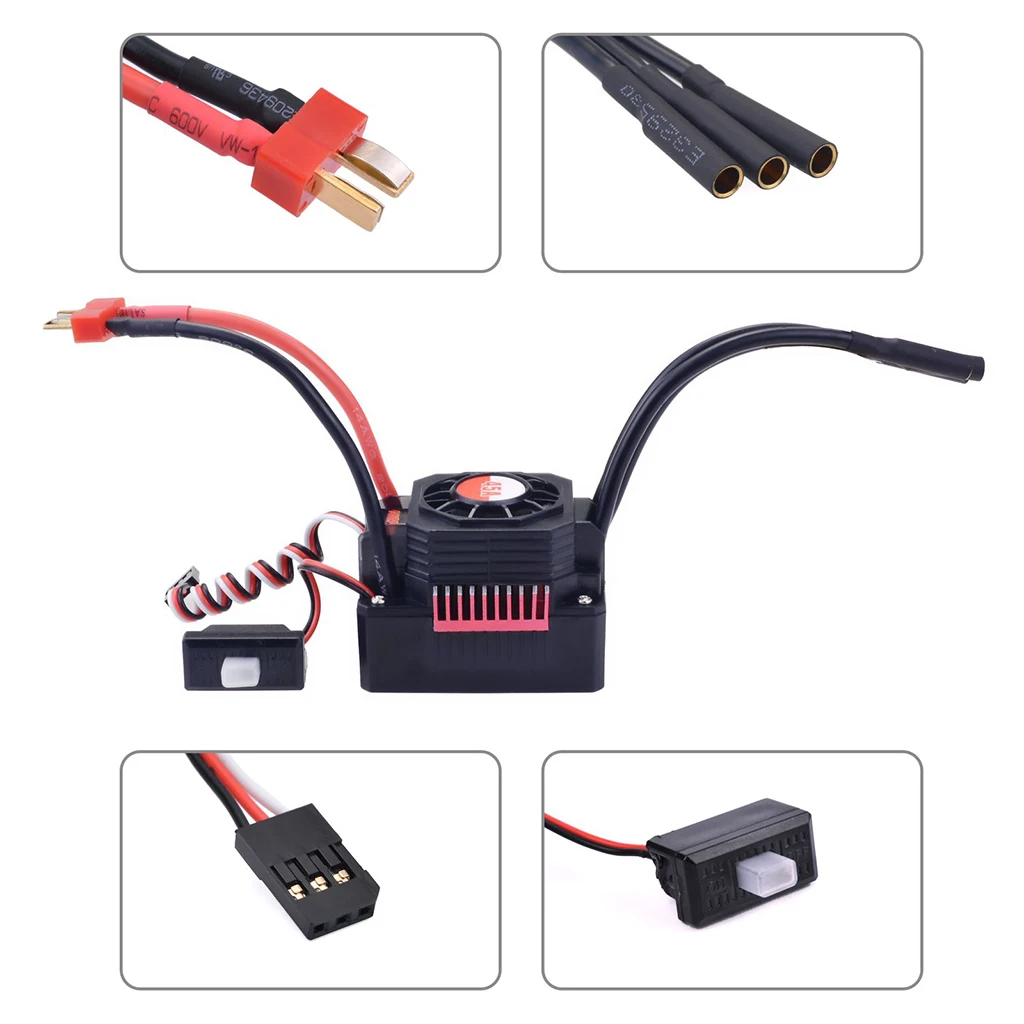 Surpass Hobby KK Brushless ESC 150A 120A 80A 60A 25A 35A 45A 3-6S BATTERY Waterproof for 1/5 1/8 1/10 1/12 1/14 1/16 1/18 RC Car images - 6