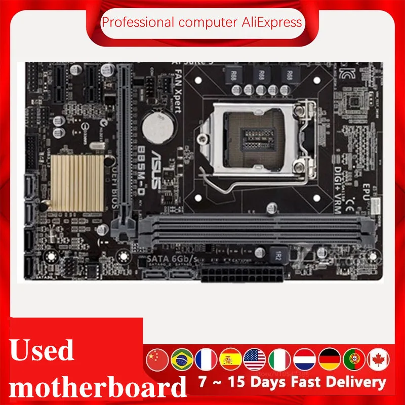 Оригинальная б/у материнская плата B85 LGA 1150 для Asus