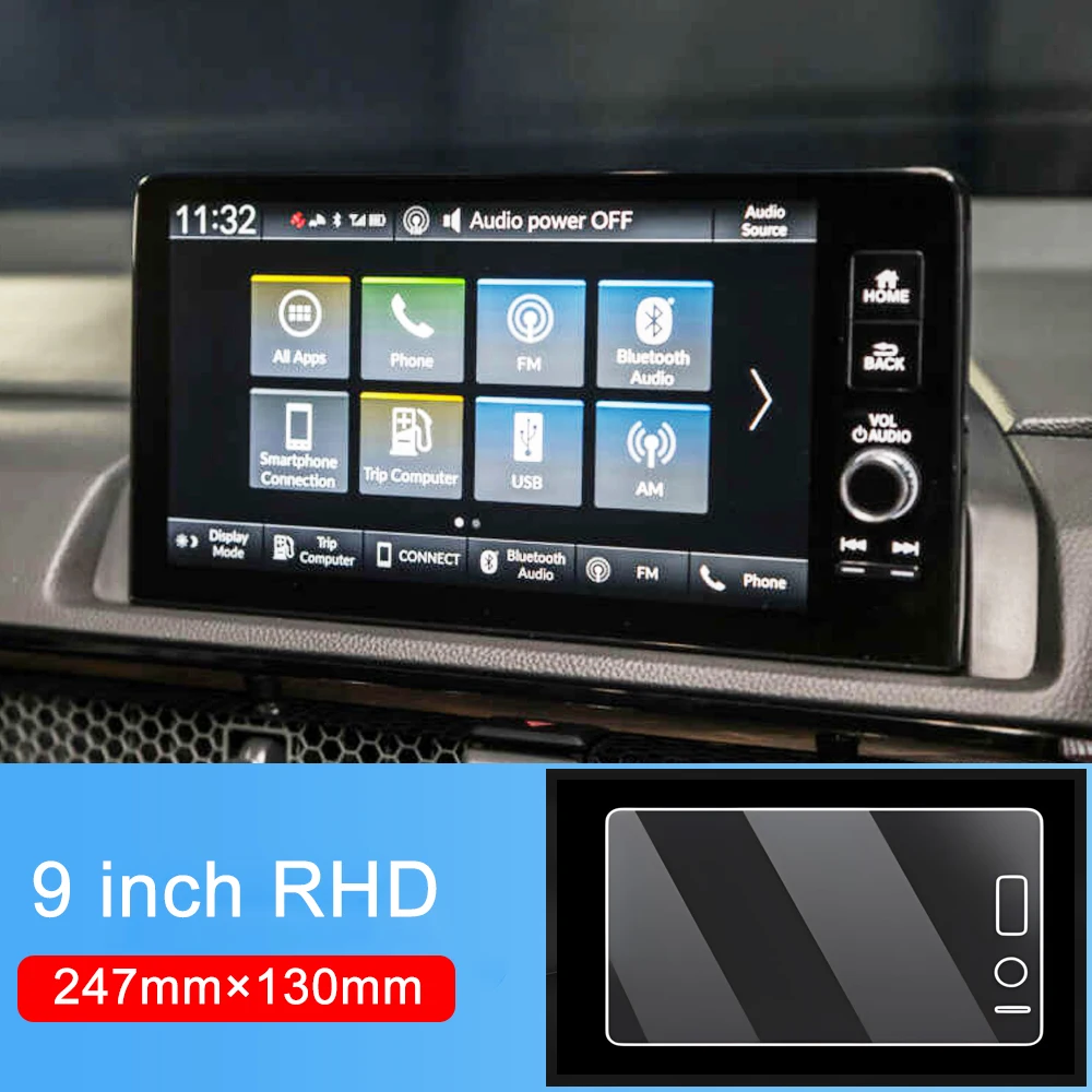 

Защитная Пленка Из Закаленного Стекла Для 9-дюймового GPS-экрана Honda Civic 11-го Поколения (2021-2025) Для Гибридных Моделей