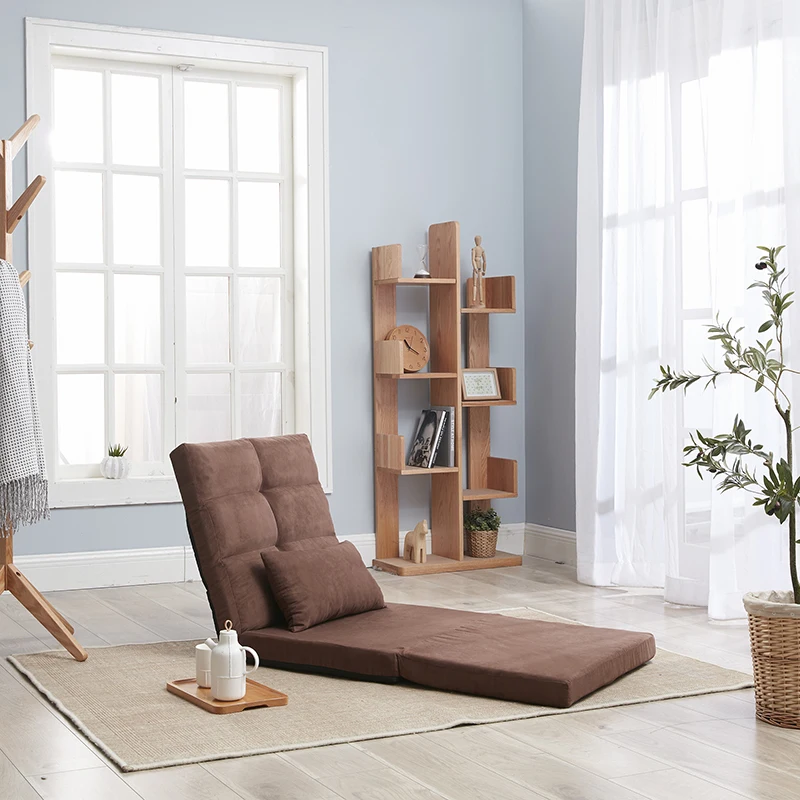 

Adjustable Fold Leisure Sofa Chaise Lounger Home Balcony Living Room Corner Chair Leisure Lazy Sofa Tatami Backrest Deckchair