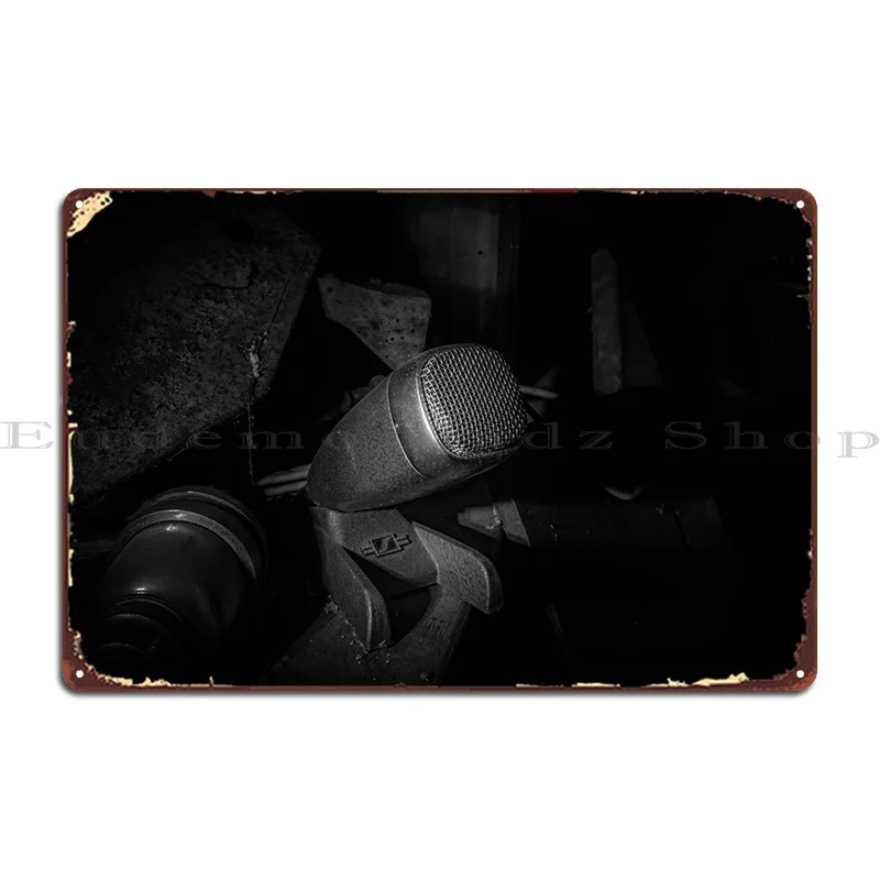 

Check The Mic Metal Sign Rusty Pub Living Room Printed Garage Tin Sign Poster