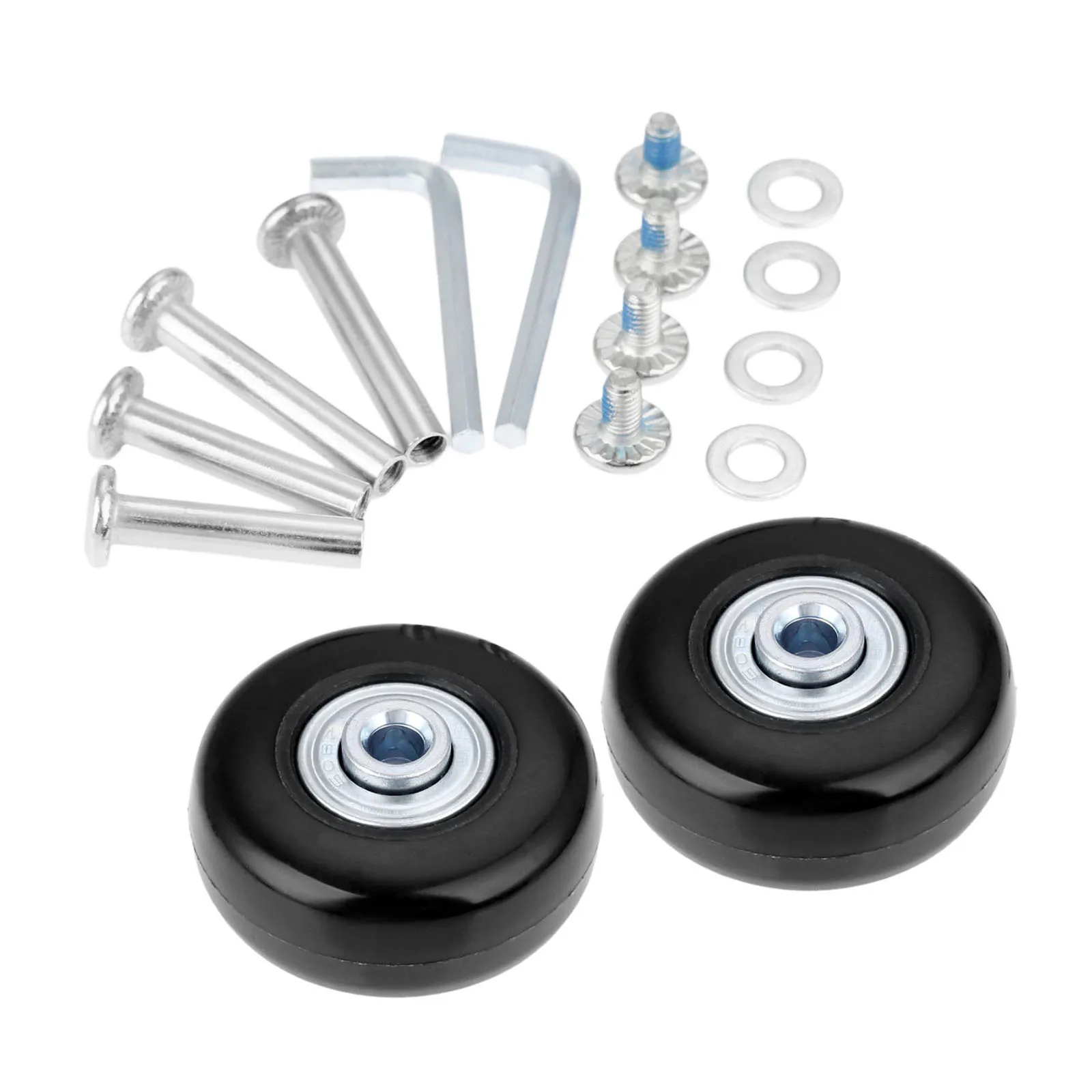 

2x Casters Silent Repair Replacement Durable Travel Luggage Wheel Suitcase Parts Axles Sliding Wear Resistant Flexible OD40mm