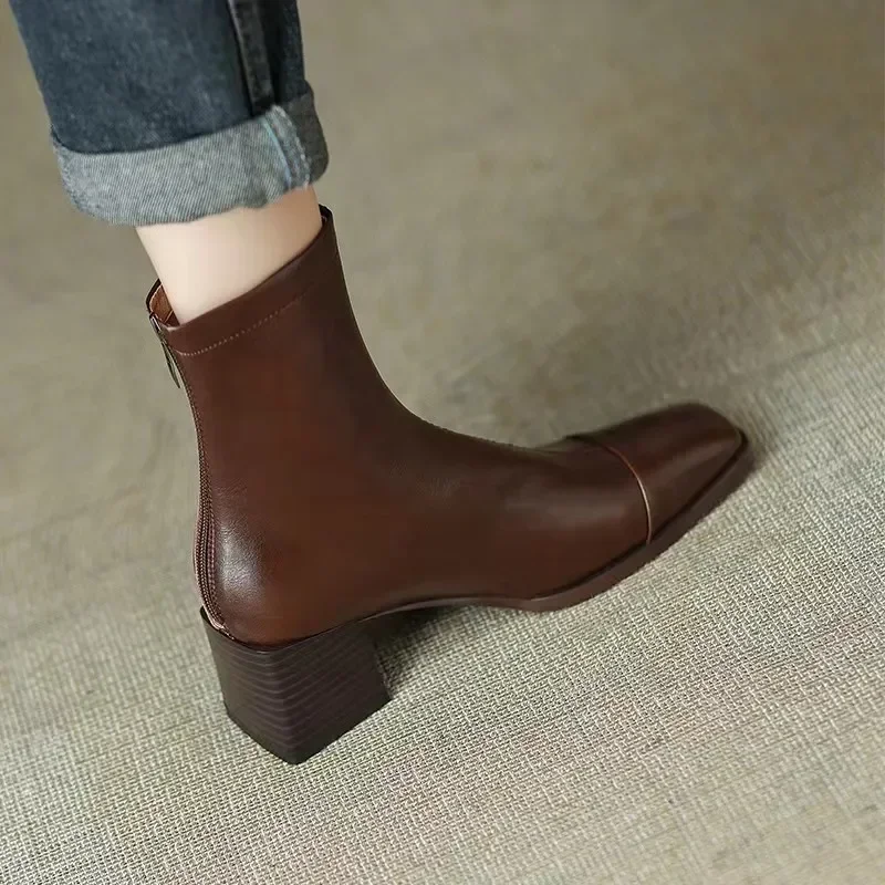 НОВЫЕ винтажные теплые хлопковые женские ботильоны модная элегантная обувь с