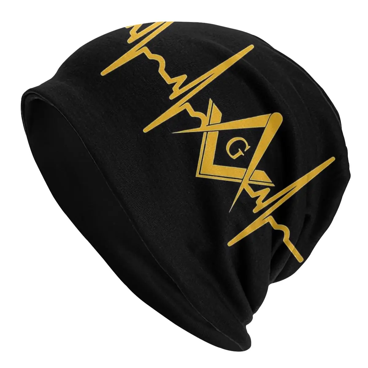 

Freemasonry Men Women's Beanie Hats Heartbeat Freemason Knitted Hat Hip Hop Earmuff Bonnet Street Skullies Beanies